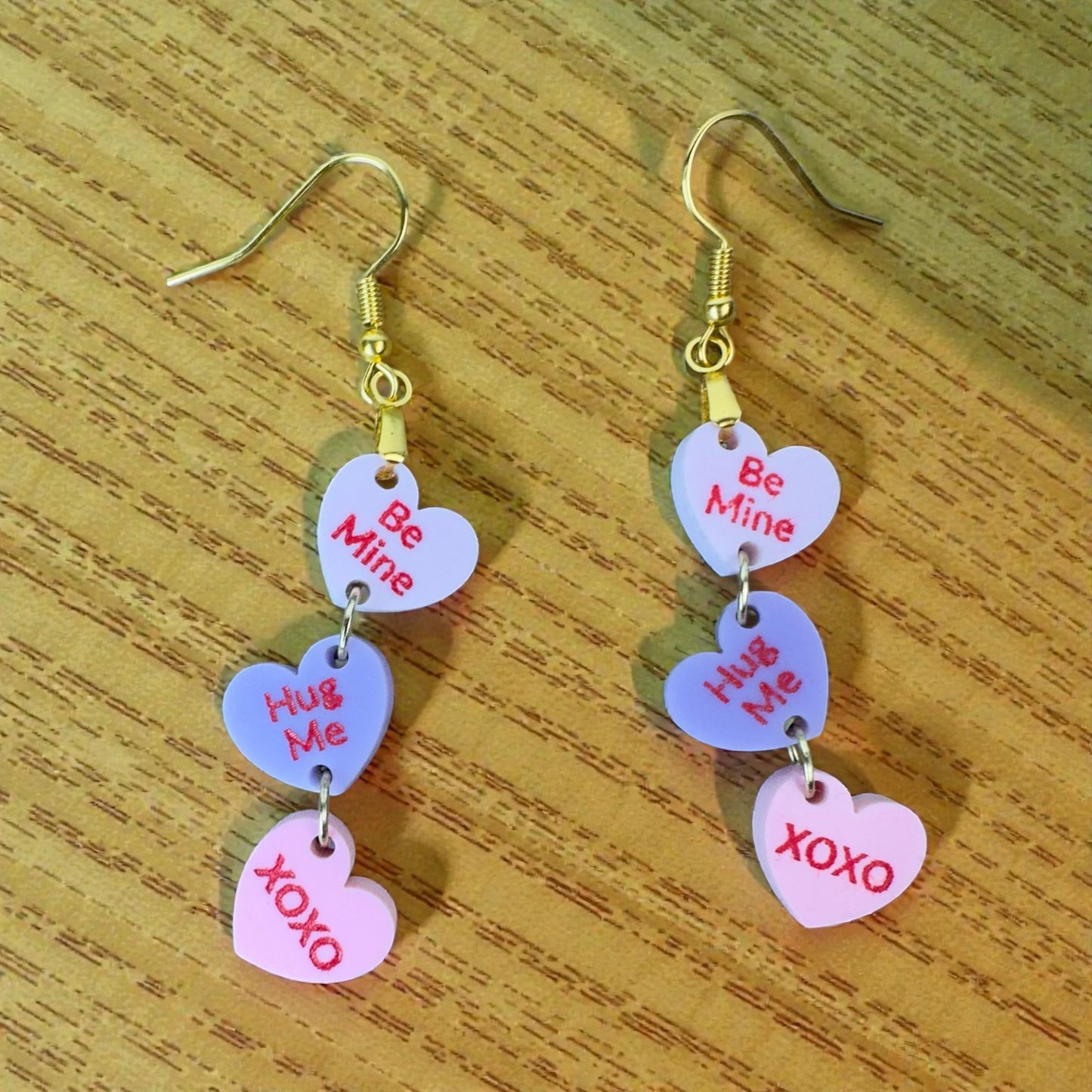 Candy Heart Dangle Earrings | Valentine Jewelry | Be Mine Earrings