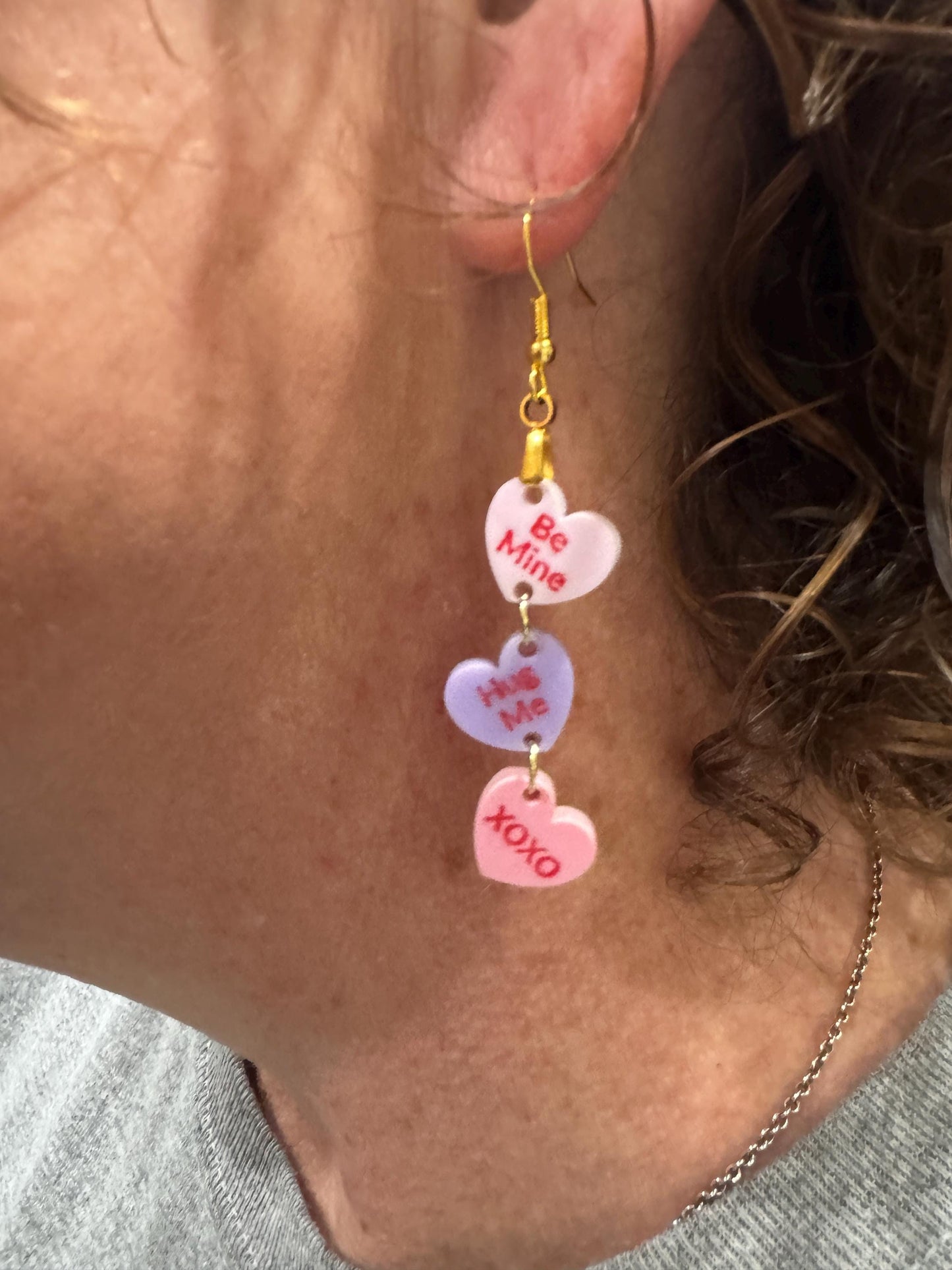 Candy Heart Dangle Earrings | Valentine Jewelry | Be Mine Earrings