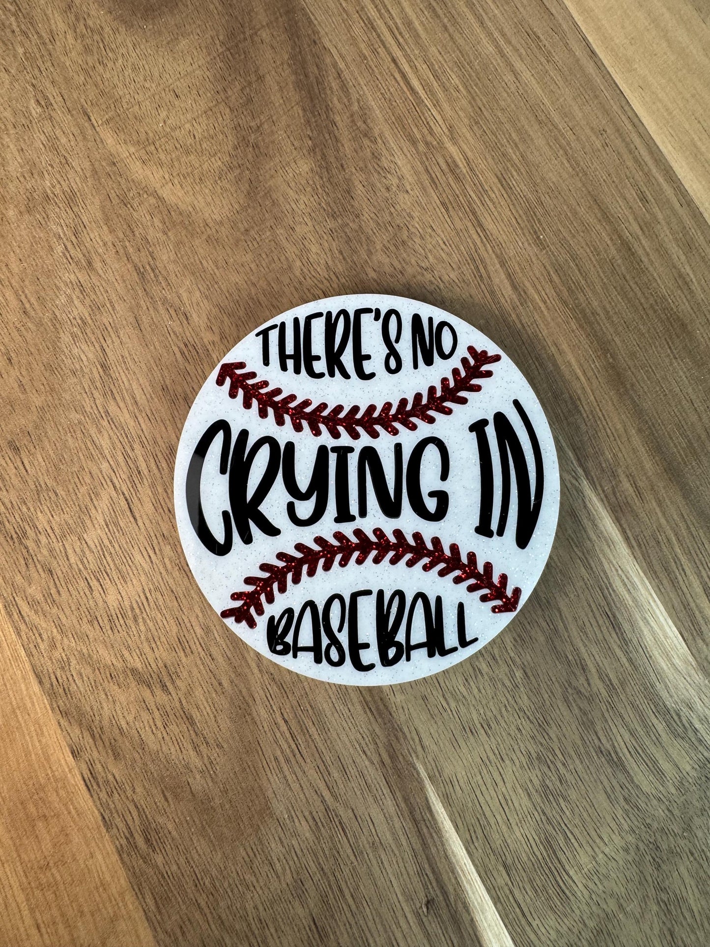 There’s No Crying in Baseball Bogg Bag Charm | Mom Gift | Sports Accessory