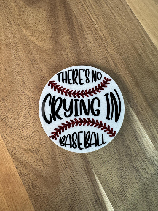 There’s No Crying in Baseball Bogg Bag Charm | Mom Gift | Sports Accessory