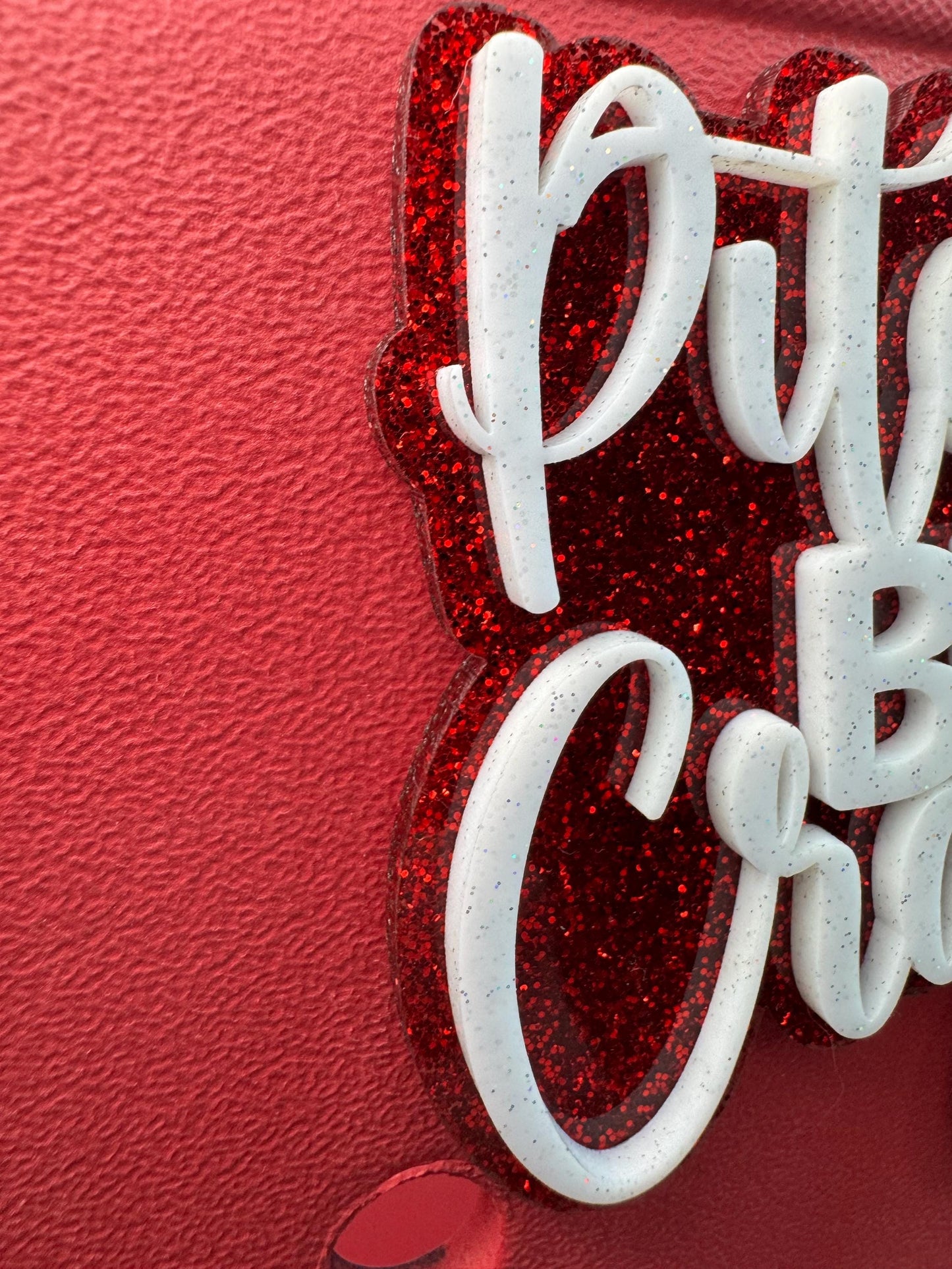 Pitches Be Crazy Bogg Bag Charm | Baseball or Softball Glitter Bag Accessory