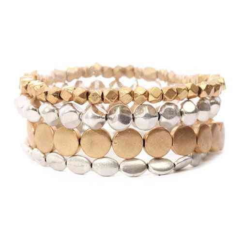 Jane Silver and Gold Bracelet - The Swanky Bee