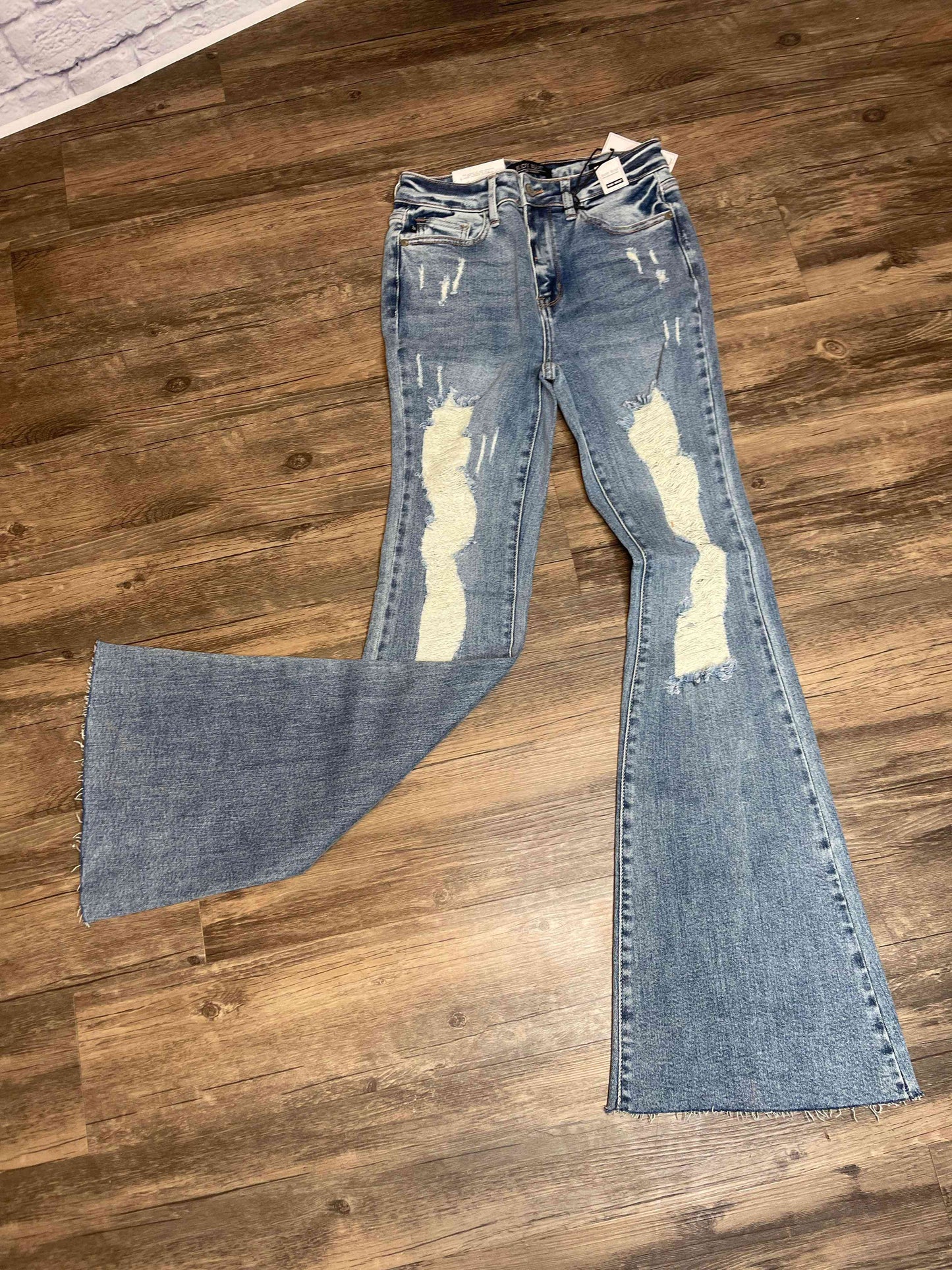 Judy Blue High Waist Destroyed Flare - The Swanky Bee