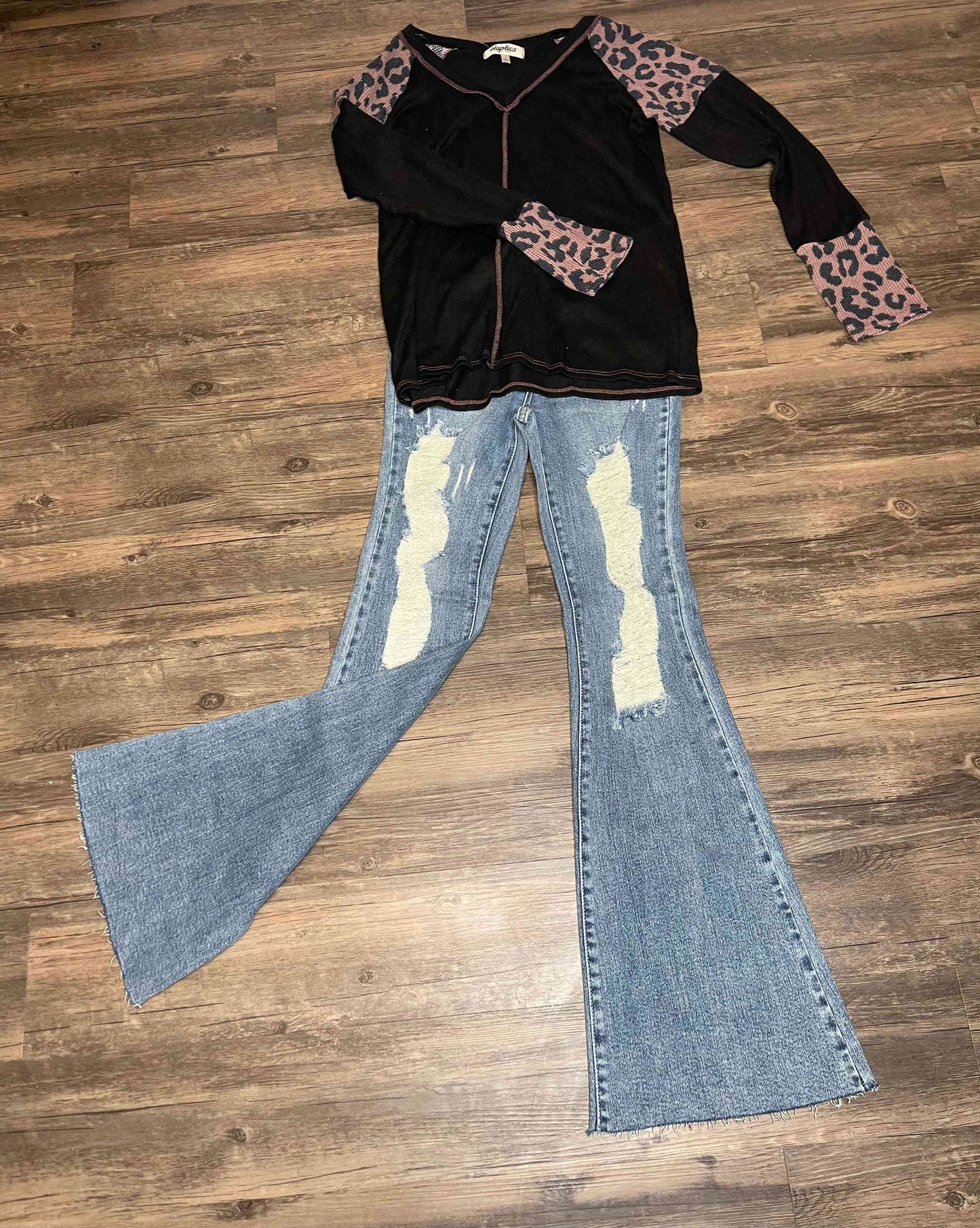 Judy Blue High Waist Destroyed Flare - The Swanky Bee