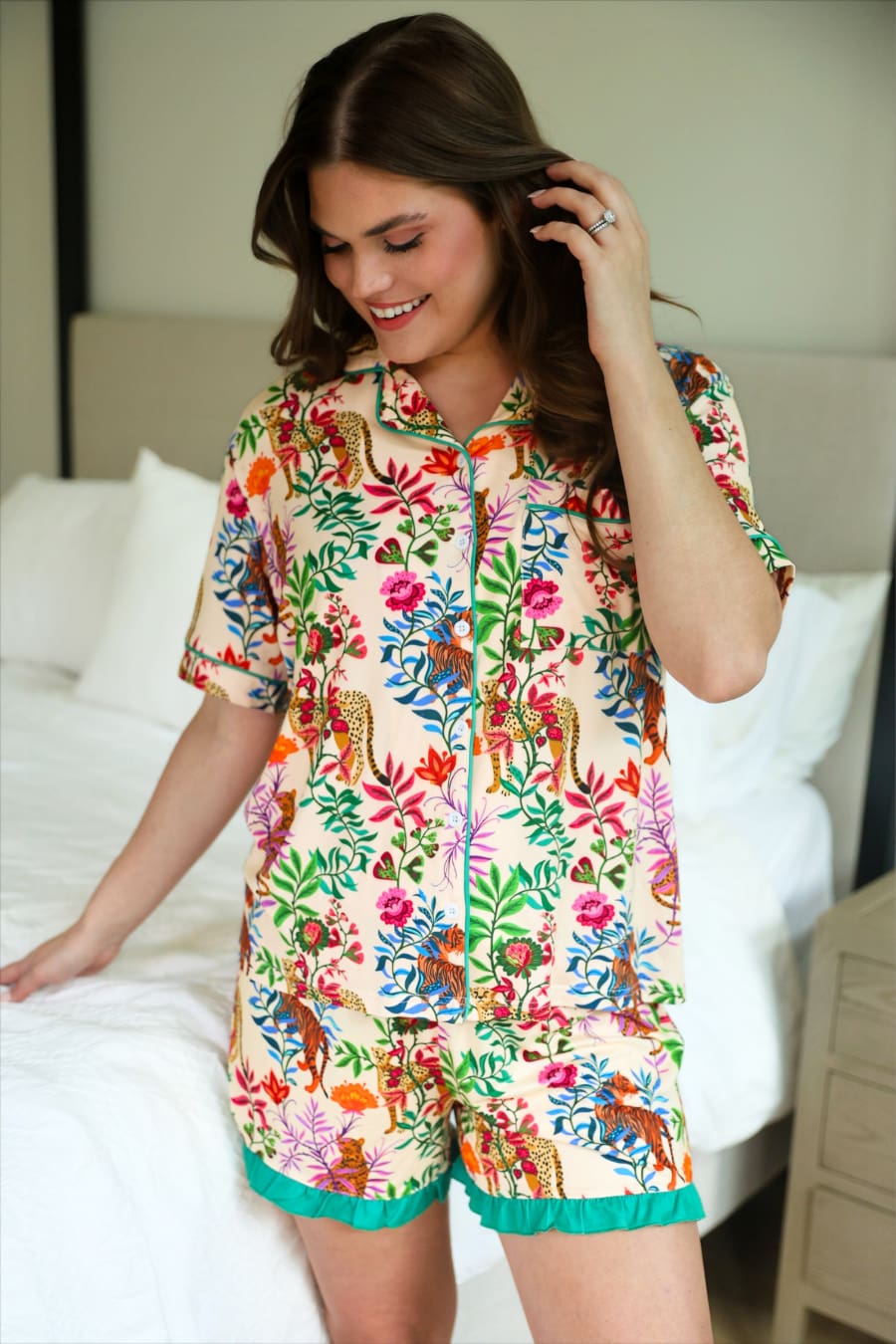 Jungle Oasis Ruffle Pajama Set