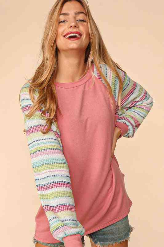Pastel Stripe Knit top - The Swanky Bee