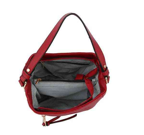 Red with Black/Cream Houndstooth - The Swanky Bee