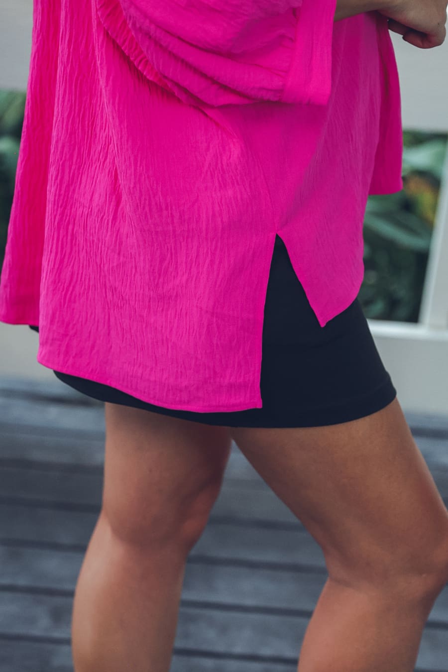 Sloane Button Up Top- Pink
