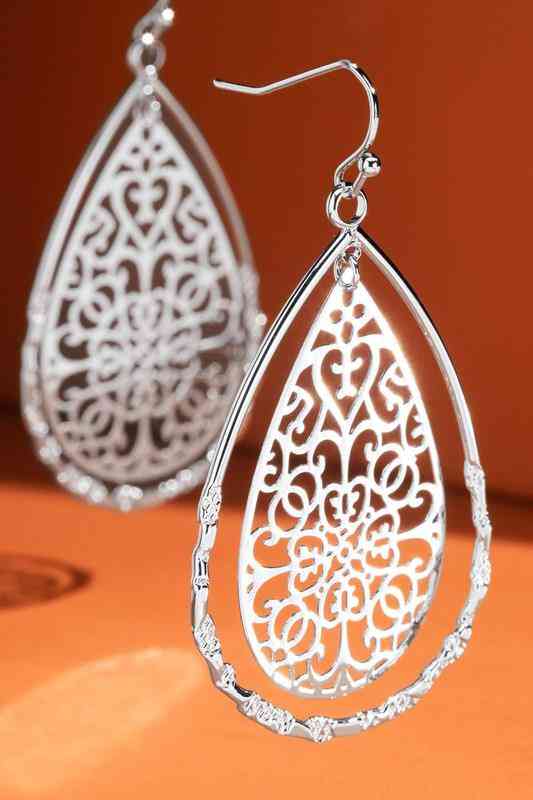 Teardrop Filigree Dangle Earrings - The Swanky Bee