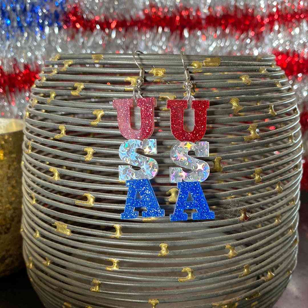 USA Earrings - The Swanky Bee