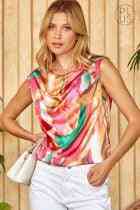 Watercolor Sleeveless Top - The Swanky Bee