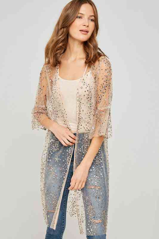 Glitter Sequin Kimono - The Swanky Bee