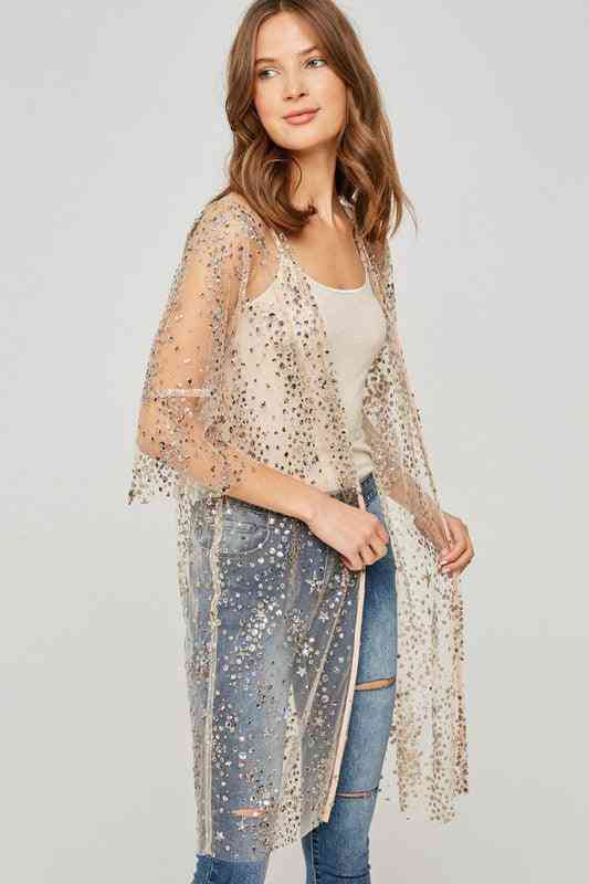 Glitter Sequin Kimono - The Swanky Bee