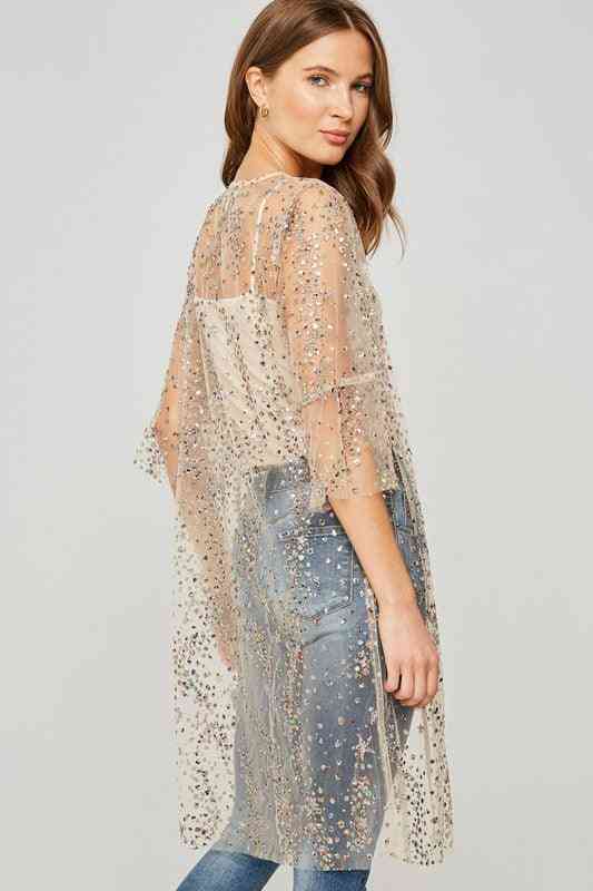 Glitter Sequin Kimono - The Swanky Bee